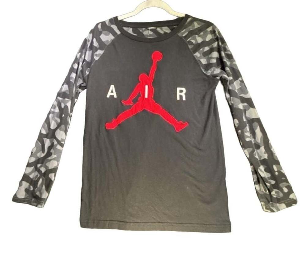 Jordan Jumpman Long Sleeve Shirt Black Red Camo